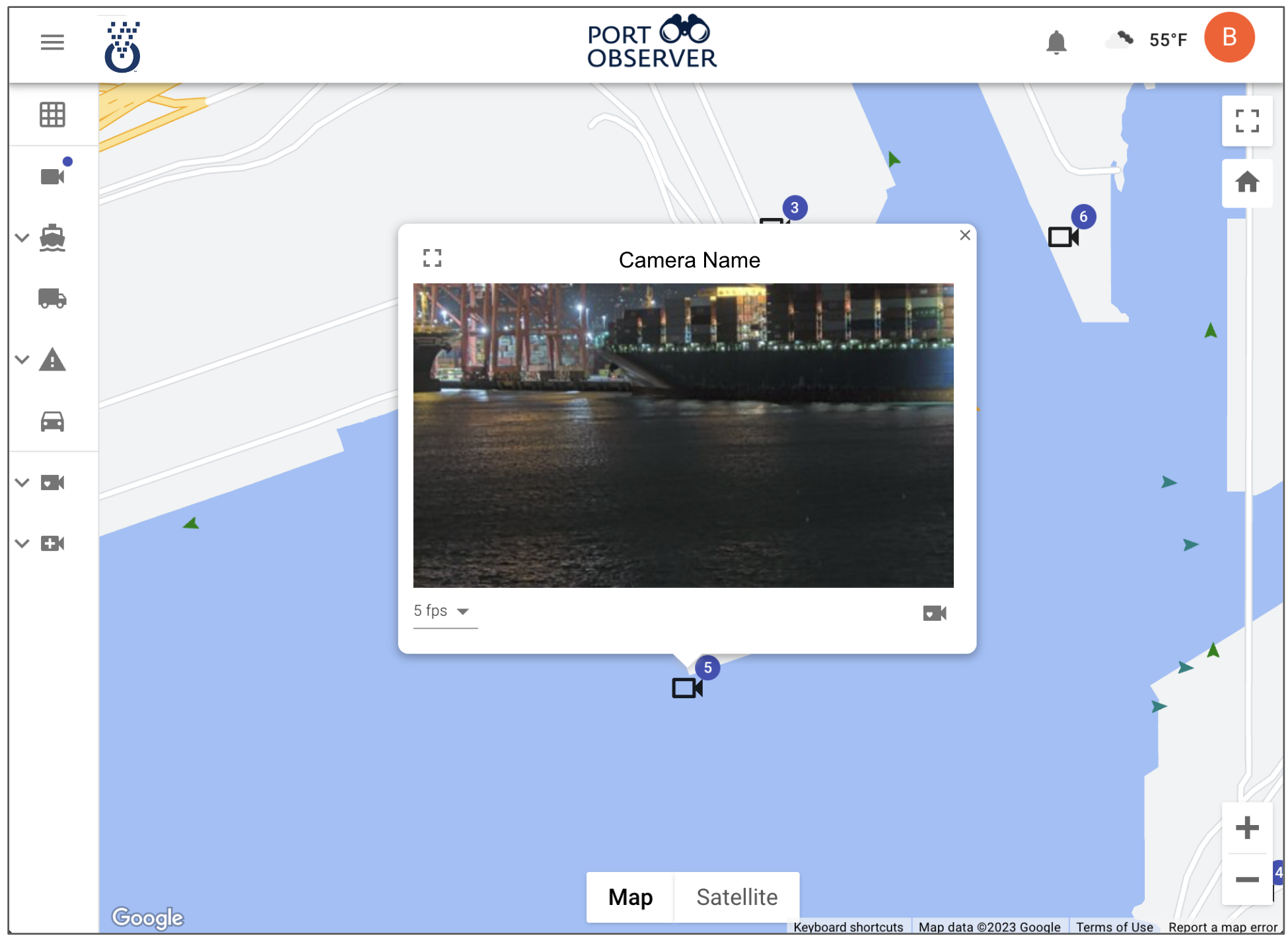 Camera view for truck count confirmation in PortObserver