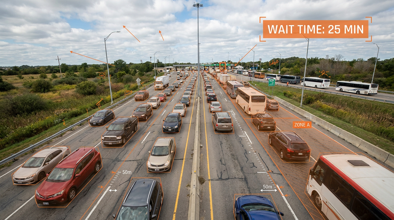 Border crossing and weigh station wait times