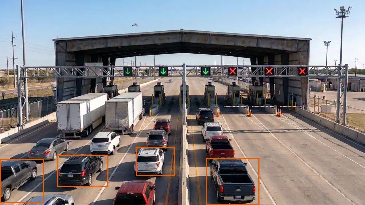 Border crossing and weigh station wait times