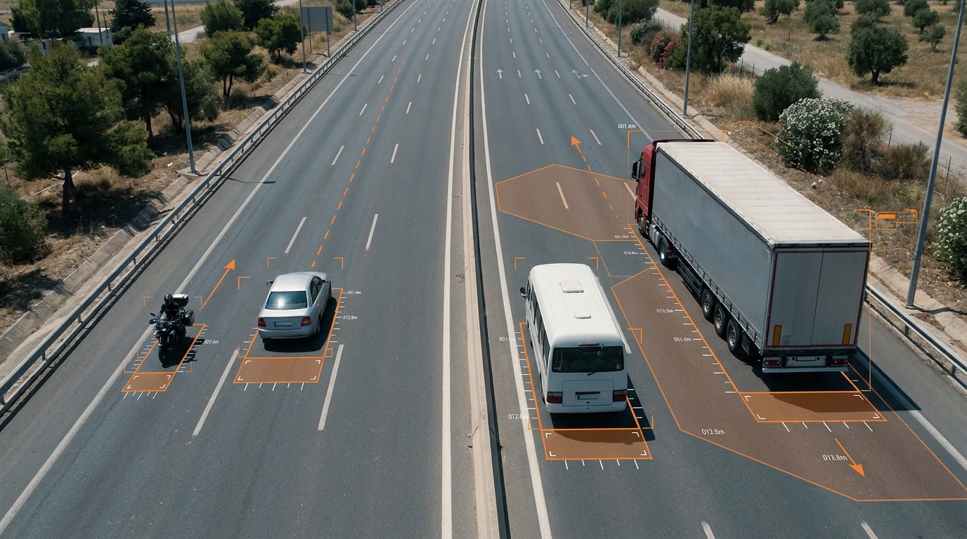 Four-class vehicle classification by length