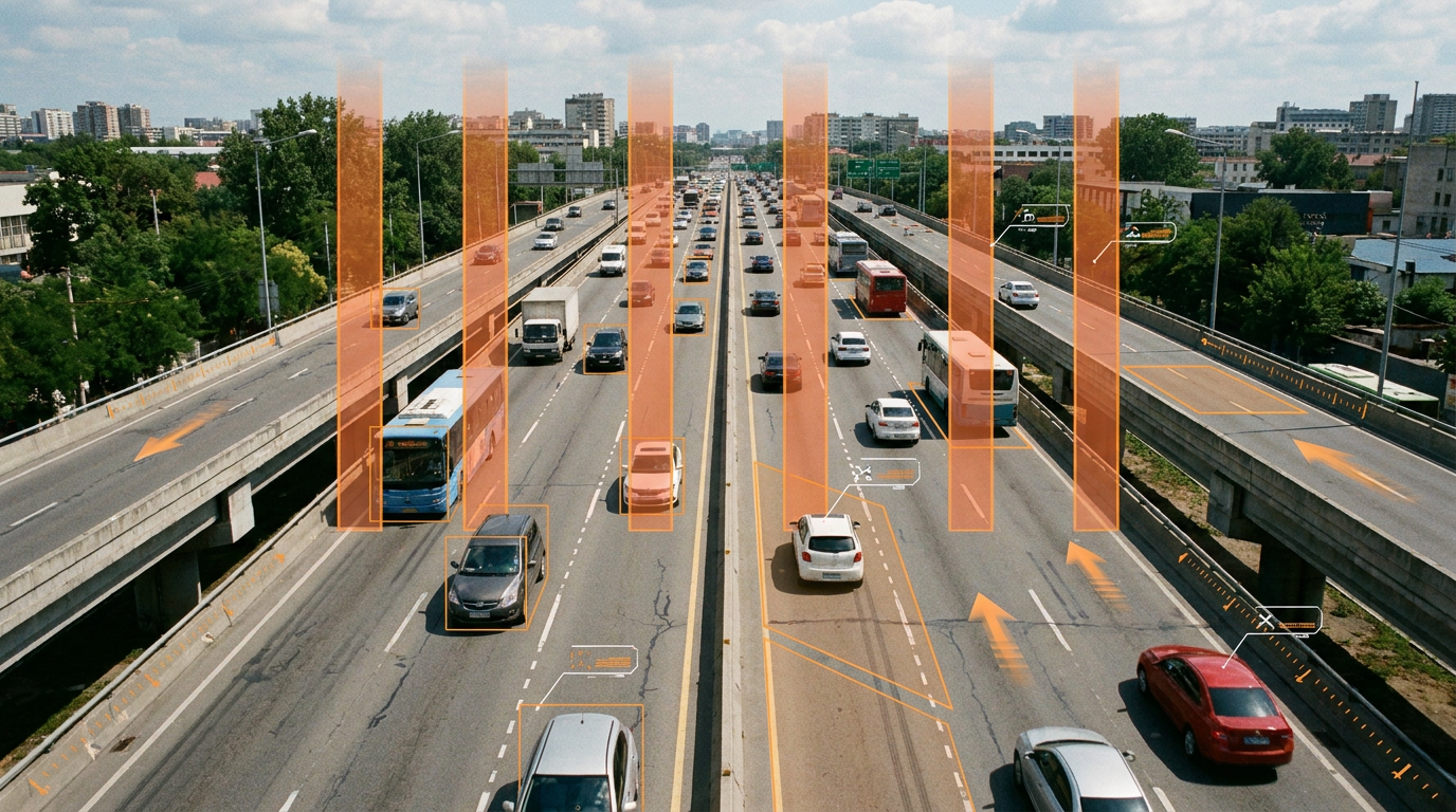 Lane-by-lane volume counts