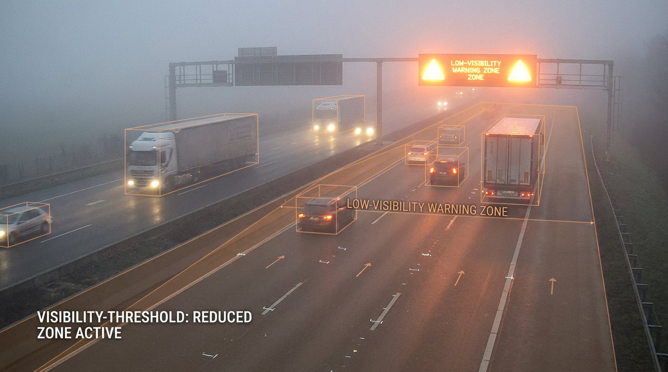 Low visibility detection for weather events