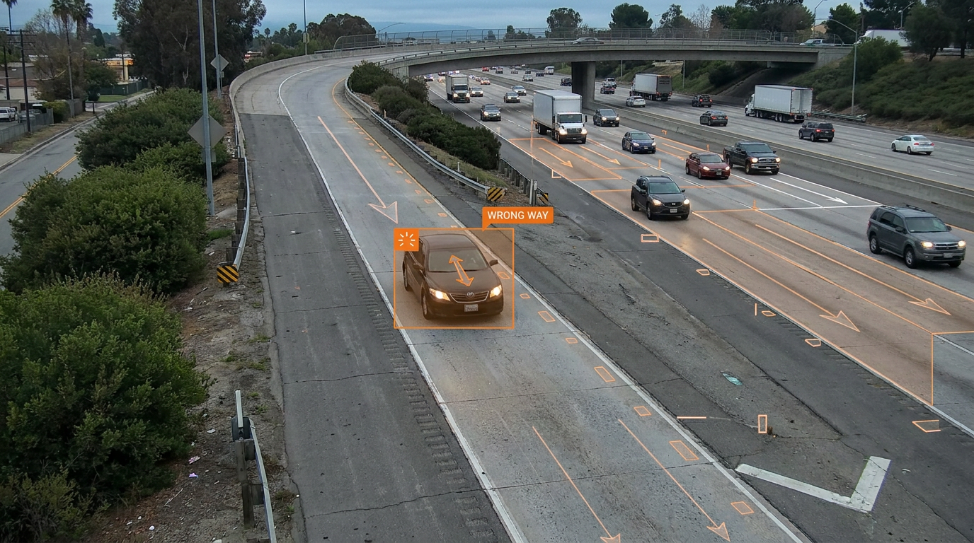 Catch wrong-way drivers on the off-ramp before they reach the highway