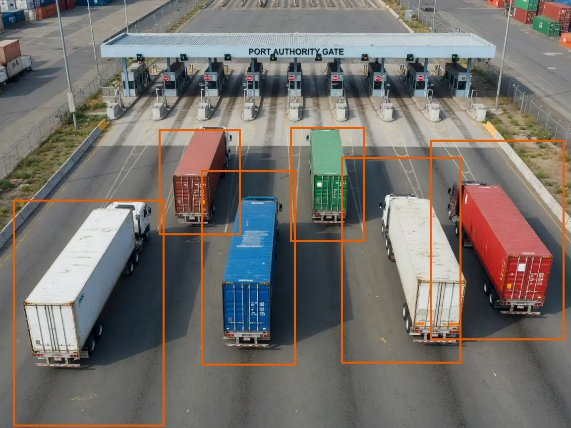 Port truck queuing analytics